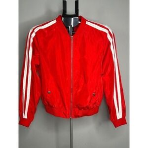 Urban Retro Red Stripe Track‎ Bomber Jacket Size M